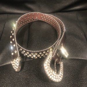 Leather Belt embellished NWOT WESTERN